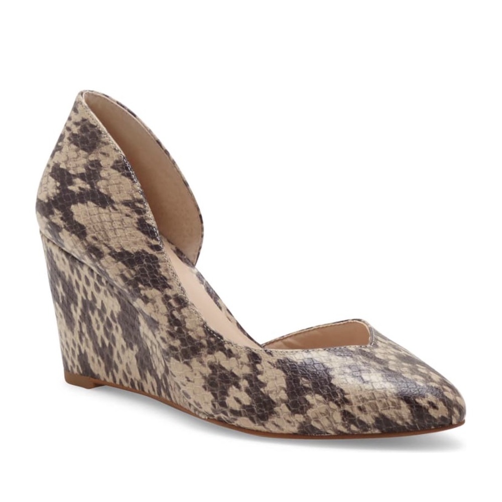 NEW 8.5 1. State Wedge Melman Roccia Snake Print